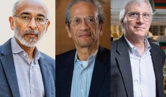 Emery Brown; Daniel Hastings SM ’78, PhD ’80; and Douglas Lauffenburger (left to right) have been awarded MIT’s highest…