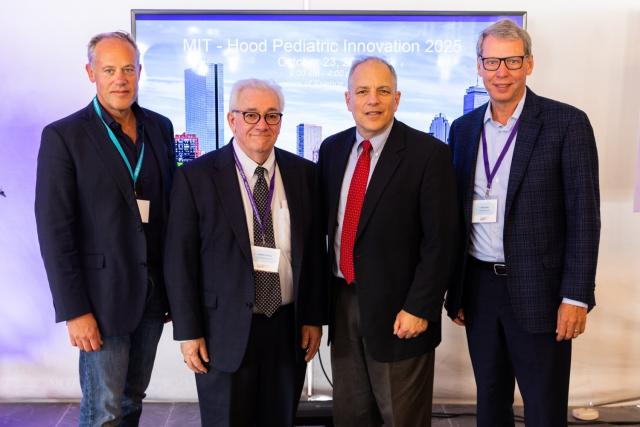 Left to right: John Parker Jr., Hood Foundation trustee; Joe Frassica, Hood Pediatric Innovation Hub executive director and…